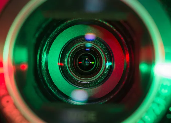 Lente da câmera de vídeo — Fotografia de Stock