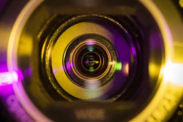 Obiettivo della videocamera — Foto Stock