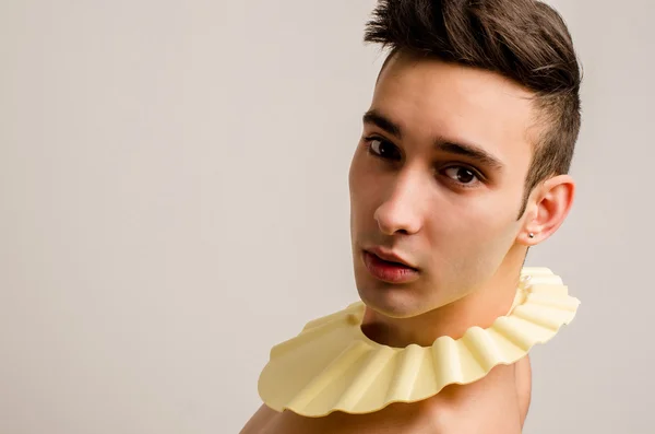 Young man posing fashion in studio. — Stock Photo, Image