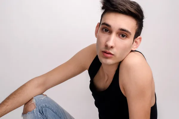 Handsome young man shot in studio. — Stock Photo, Image