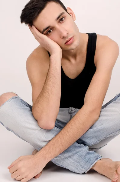 Handsome young man shot in studio. — Stock Photo, Image