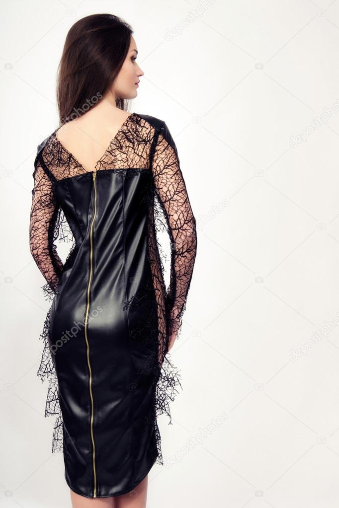 leather dress tight