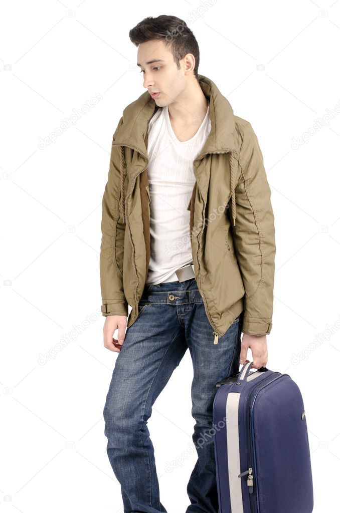 man carrying luggage