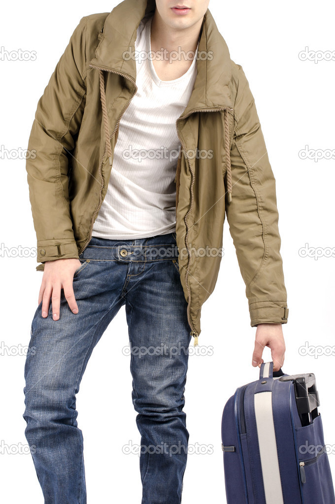 man carrying luggage
