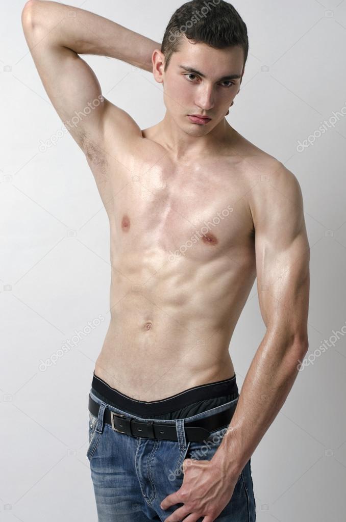 Very skinny young man, slim beautiful boy, anorexic body Stock Photo by  ©iulianvalentin 40699925