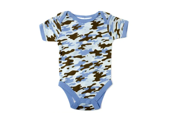 Close up van een leger textuur baby onesie — Stockfoto