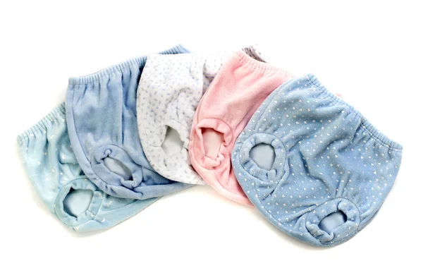 Close up of a baby pants isolated, striped infant pants — Stock Photo, Image