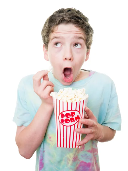 Boy at the movies — Stock Photo, Image