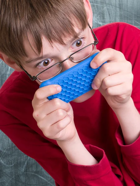 Estudiante jugando videojuegos — Foto de Stock