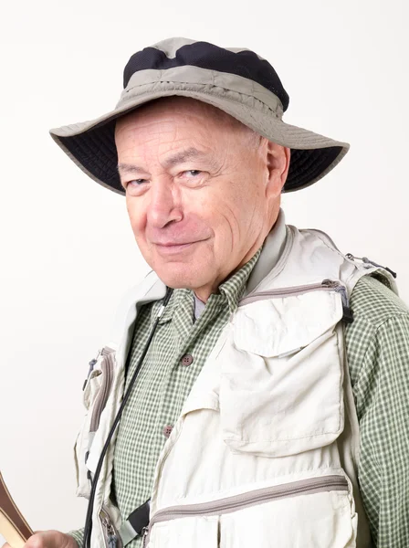 Senior Retired Fisherman — Stock Photo, Image