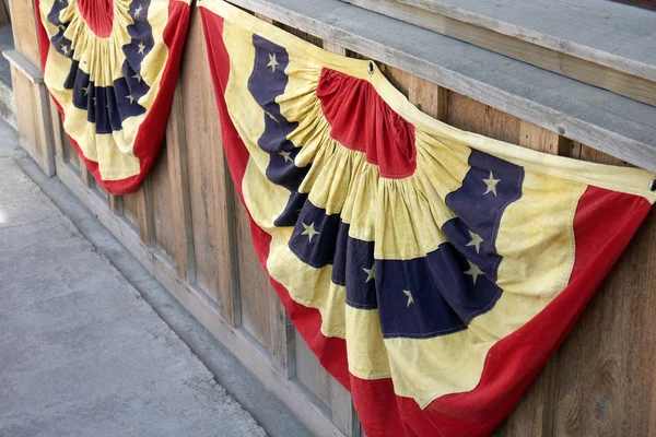 Fourth of July Red White and Blue Patriotic Bunting — Stock Photo, Image