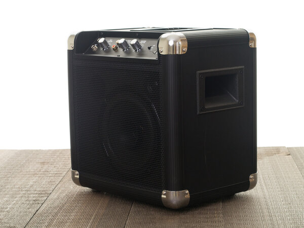 A musician's amplifier for amplifying electronic music or voice.