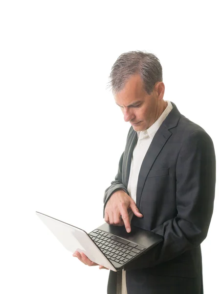 Businessman using laptop computer — Stock Photo, Image