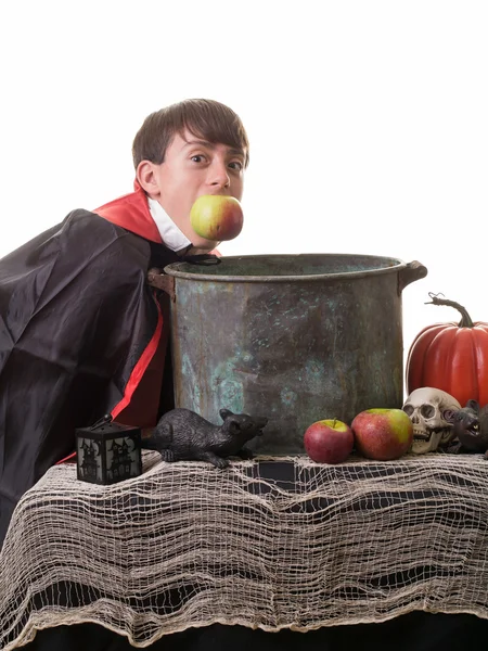 Bobbing de sucesso para maçãs — Fotografia de Stock