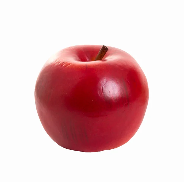 Pomme rouge sur fond blanc — Photo