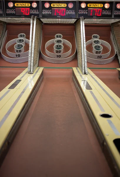 Midway carnival arcade bowling game — Stock Photo, Image