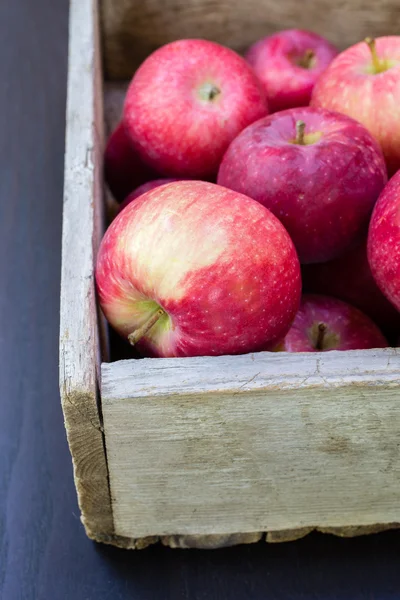 Box of Red Apples — Stock Photo, Image