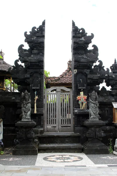 Brána Chrámu Tanah Lot Bali Bezpečnostní Kruh Pořízeno Leden 2022 — Stock fotografie