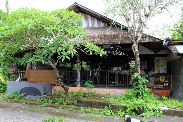 Salgın Nedeniyle Tanah Lot Tapınağı Bali Deki Boş Restoranlar Ocak — Stok fotoğraf