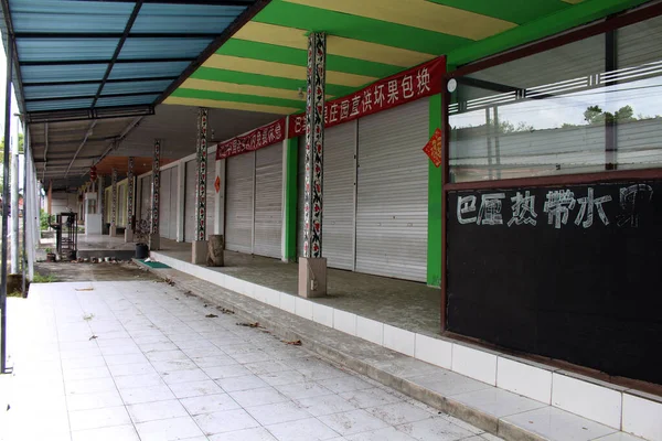 Заброшенные Японские Рестораны Танах Лот Темпл Бали Пандемии Взято Январе — стоковое фото