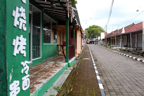 Restaurantes Japoneses Abandonados Tanah Lot Temple Bali Debido Pandemias Tomado — Foto de Stock