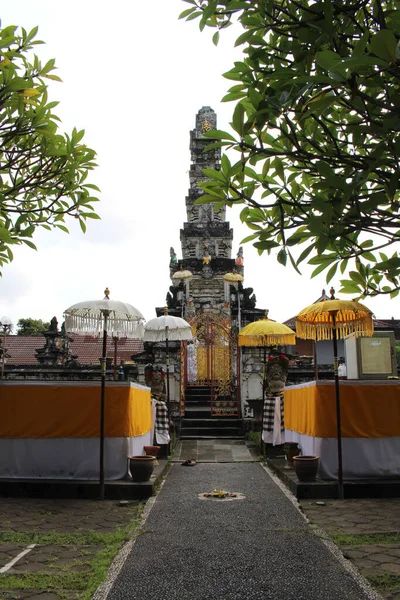 Hlavní Věž Padmasana Pura Agung Jagatnatha Denpasaru Bali Pořízen Lednu — Stock fotografie