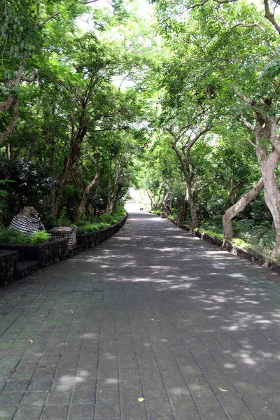 パンデミックの間 バリ島のウルワツ寺院を訪れる観光客はほとんどいません 2022年1月 — ストック写真