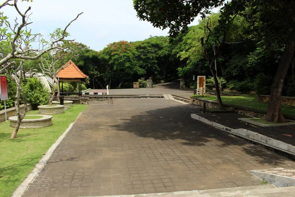 Leerer Uluwatu Tempelkomplex Auf Bali Während Einer Pandemie Aufnahme Januar — Stockfoto