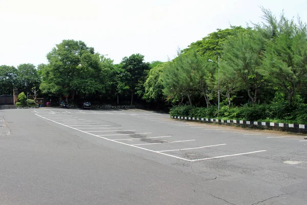 Parking Vide Autour Complexe Uluwatu Temple Bali Pendant Pandémie Prise — Photo