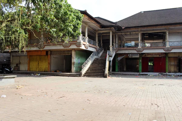 Üres Ubud Művészeti Piac Város Központjában Ami Általában Zsúfolt Volt — Stock Fotó