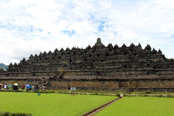 Landschap Uitzicht Borobudur Tempel Genomen Tijdens Pandemie Maart 2022 — Stockfoto