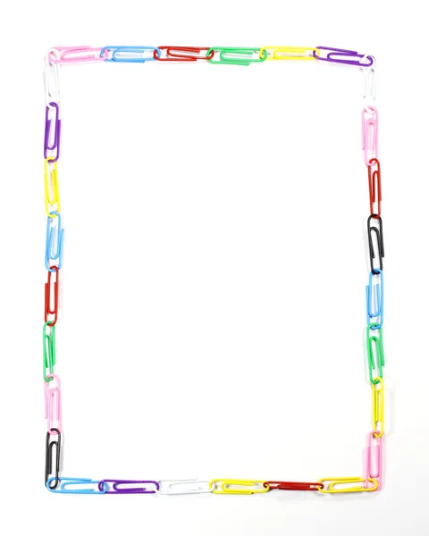 Colour clips picture frame isolated — Stock Photo, Image