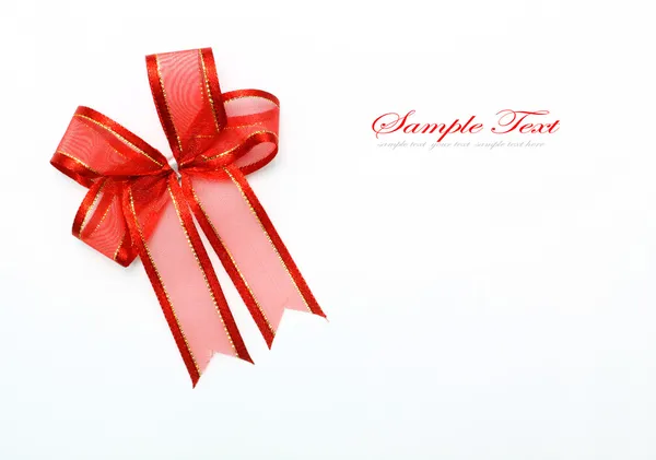 Red bow isolated on white background — Stock Photo, Image