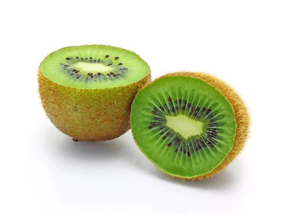 Fresh pieces kiwi fruit isolated on white background — Stock Photo, Image