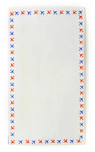 Старый почтовый конверт изолирован на белом фоне — стоковое фото