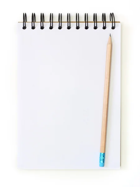 Matita per notebook isolata su bianco . — Foto Stock