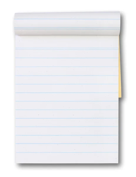 Blank Paper tablet with a blue lines — Stock Photo, Image