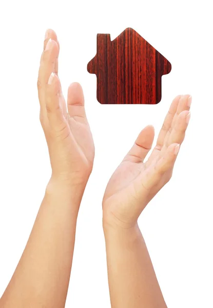 Hand wood house — Stock Photo, Image