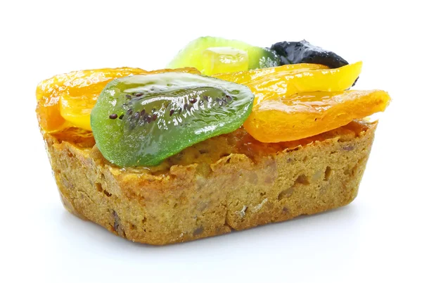 Torta di frutta su bianco — Foto Stock