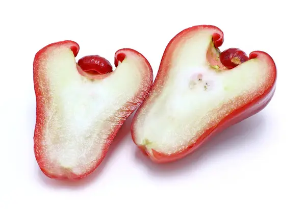 Μήλα τριανταφυλλιάς ή chomphu απομονωμένα σε λευκό φόντο — Φωτογραφία Αρχείου