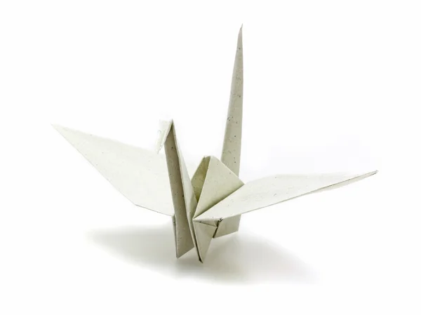 Żurawia Origami papieru z recyklingu papieru — Zdjęcie stockowe