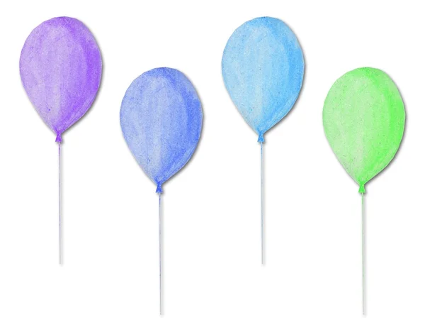 Bunte Luftballons aus Altpapier — Stockfoto