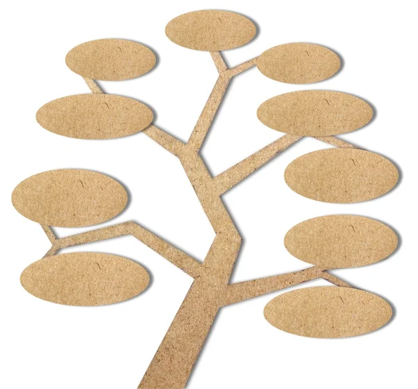 Tree created by recycled paper craft stick — Stock Photo, Image