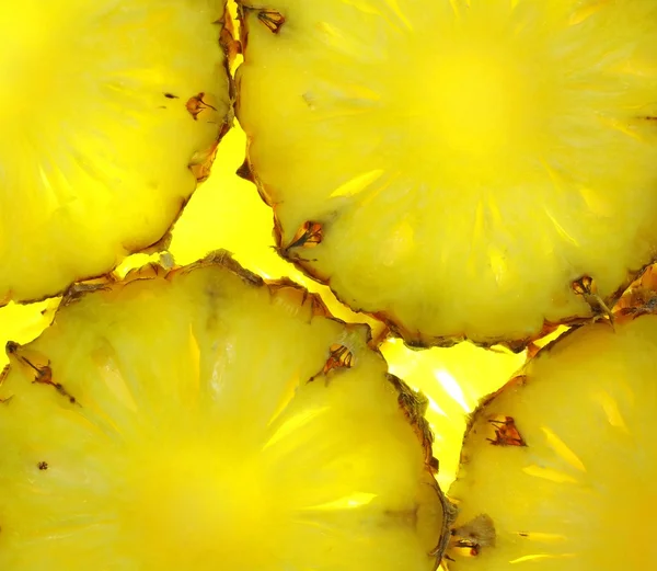 Close up of pineapple slice on white background Stock Photo