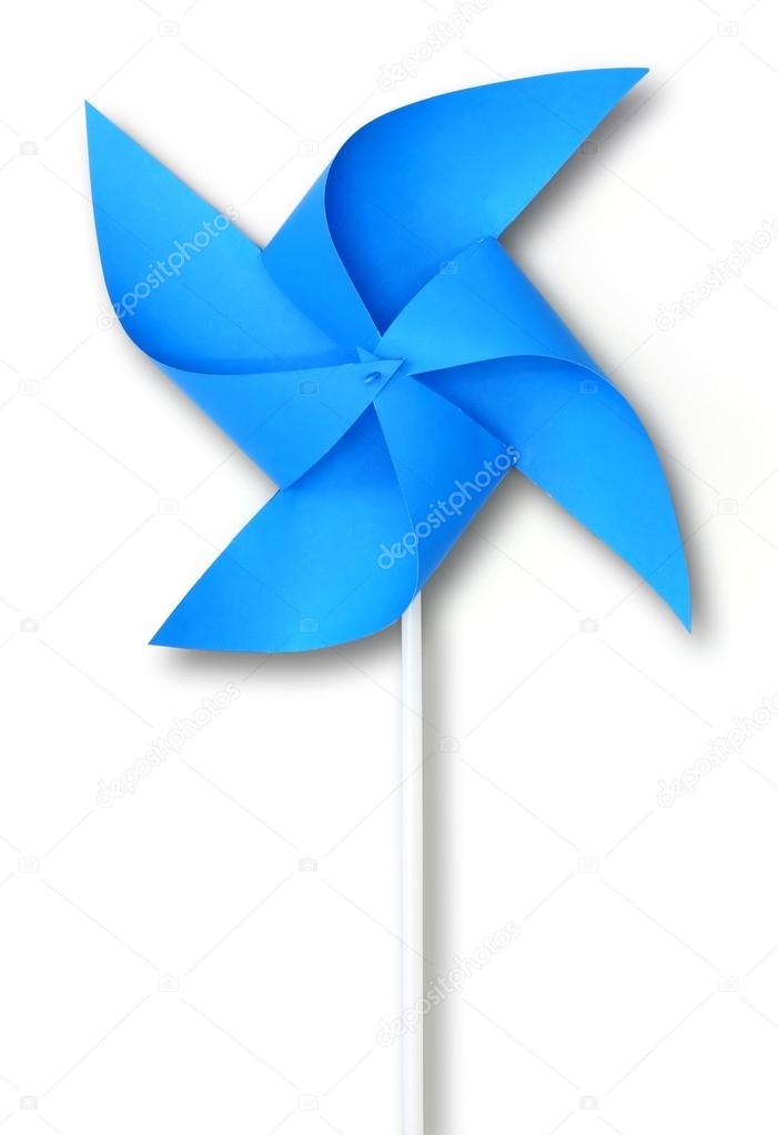 Blue toy windmill