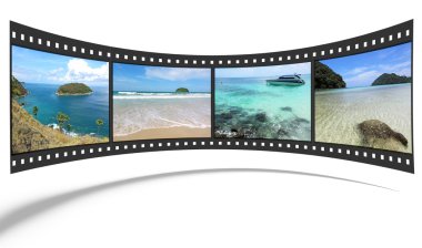 andaman sahne güzel resimleri ile 3D film şeridi