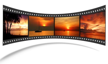 andaman sahne güzel resimleri ile 3D film şeridi