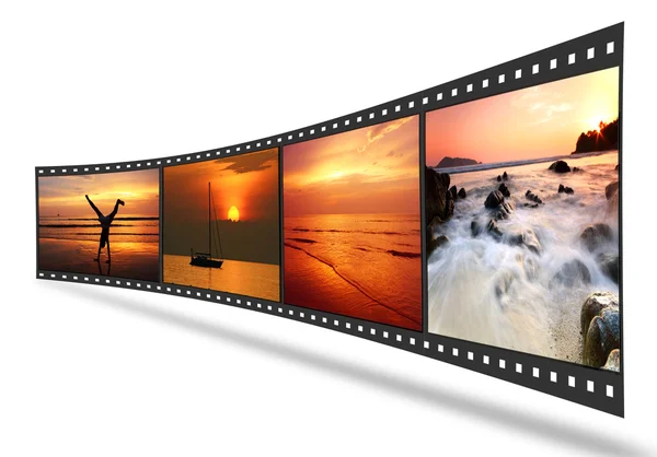 Tira de filme 3D com imagens agradáveis — Fotografia de Stock