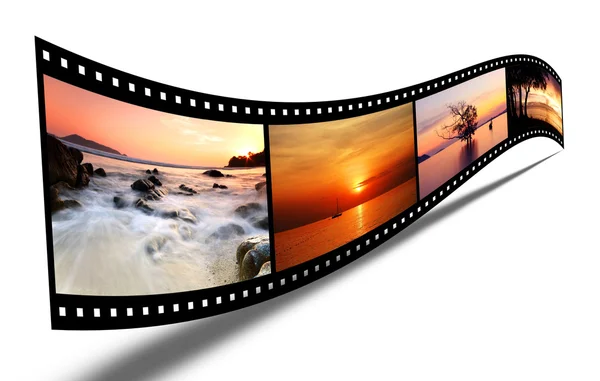 3D film strip with nice pictures — Stock Photo, Image