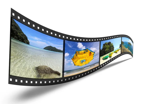 3D film strip with nice pictures — Stock Photo, Image